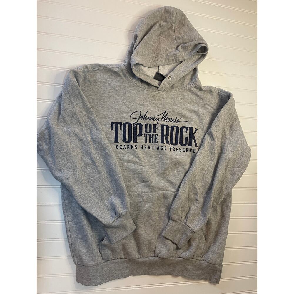 Johnny Morris Top the Rock Ozarks Heritage Preserve Sweatshirt Hoodie Mens Large